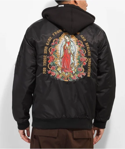 Empyre DGK Guadalupe Black Hooded Bomber Jacket