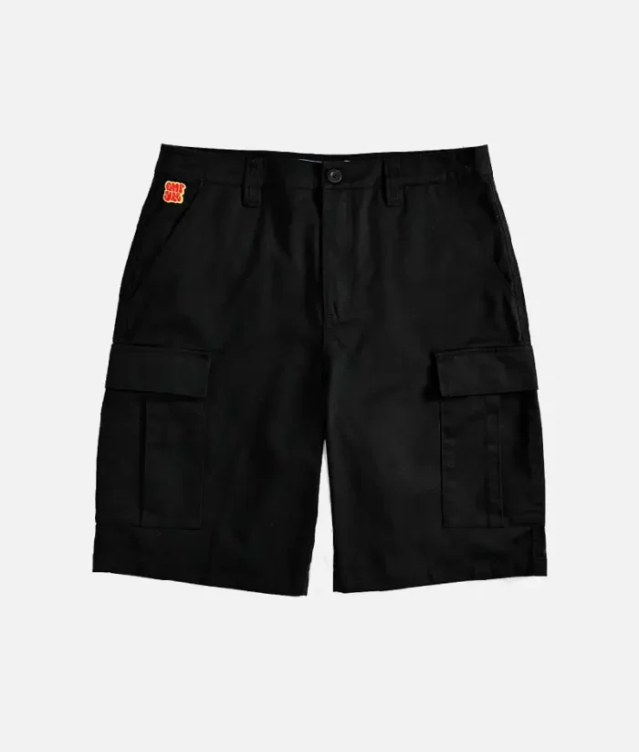 Empyre Cargo Loose Fit Black Skate Shorts