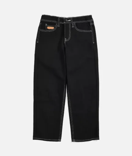 Empyre Embroidered Logo Black Denim Jeans