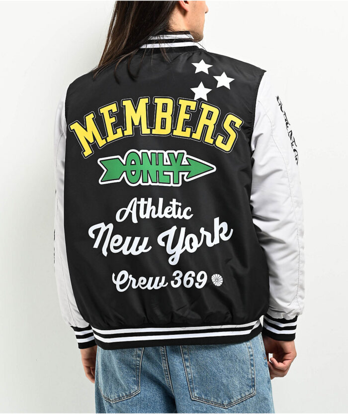 Empyre Members Only Black & White Varsity Jacket